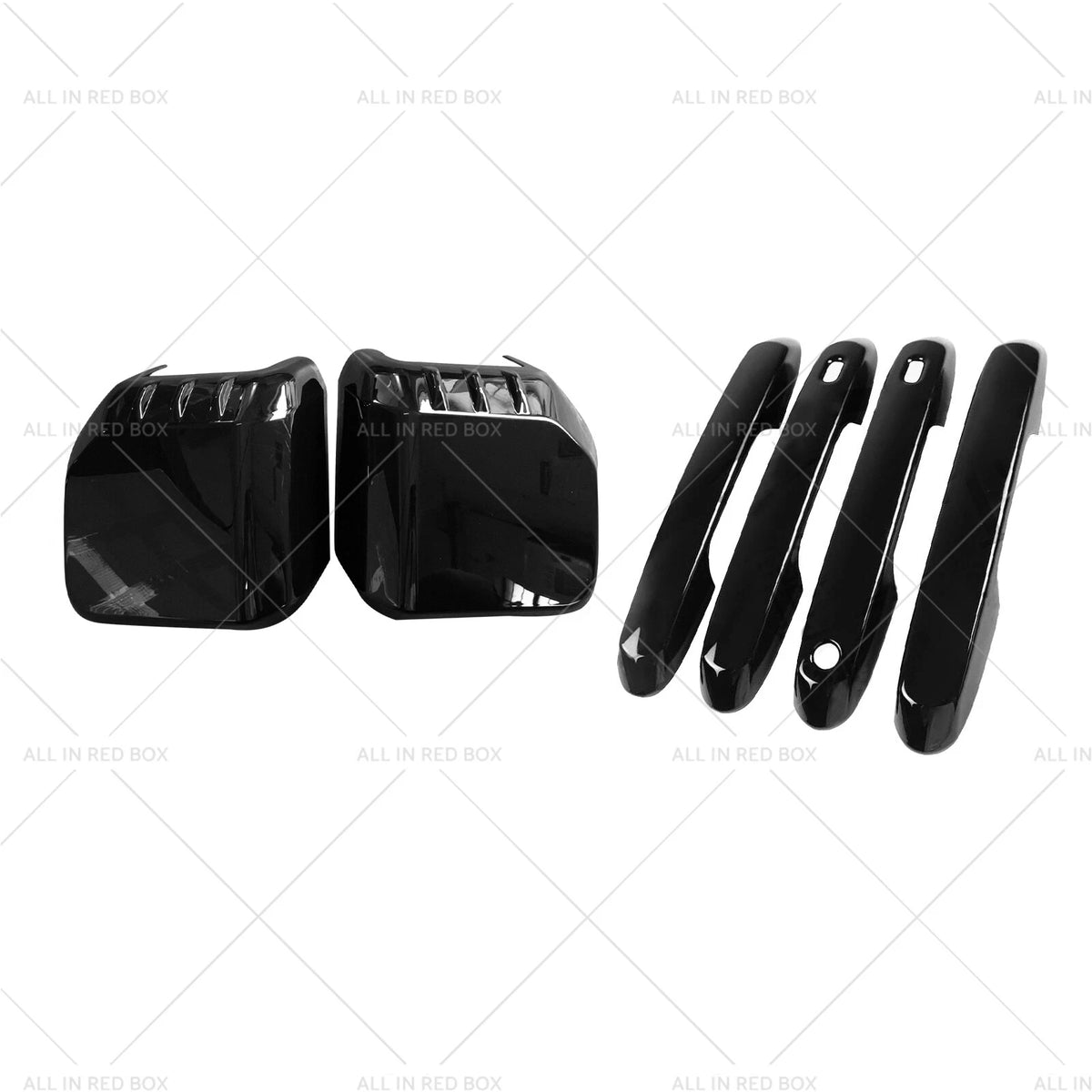 Glossy Door Handle & Rearview Mirror Cover for Toyota Prado LC250 (2009–2023)