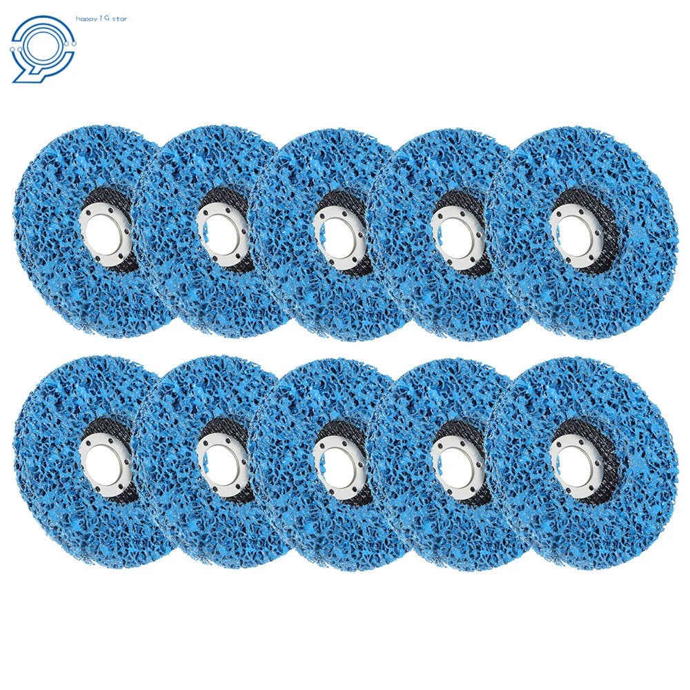 Set of 10 Poly Strip Discs for Angle Grinder (4.5" x 7/8")