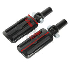 Black Rear Passenger Foot Pegs Clevis Mount for Harley Softail Fatboy (2000–2006)