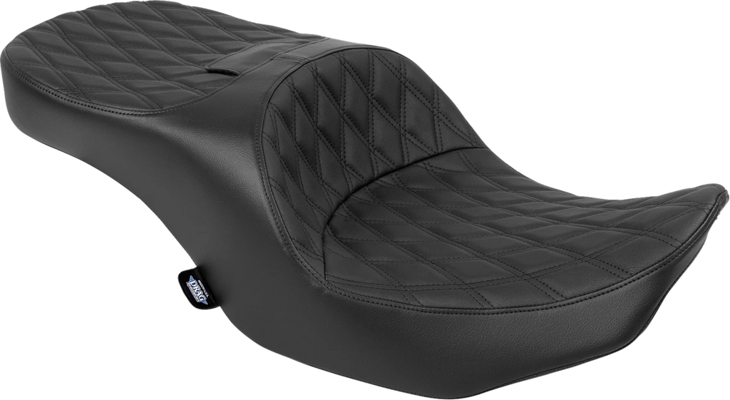 Freedom Seat for Harley-Davidson (2014–2023) - Black Vinyl Double Diamond