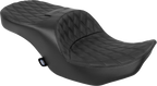 Freedom Seat for Harley-Davidson (2014–2023) - Black Vinyl Double Diamond