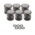Set of 6 Engine Oil Filters & Drain Plug Gaskets for Toyota Scion Lexus