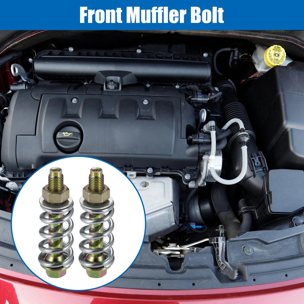Set of 2 Exhaust Manifold Bolt Nut and Spring Repair Kit for Toyota (No. 206068H30A)