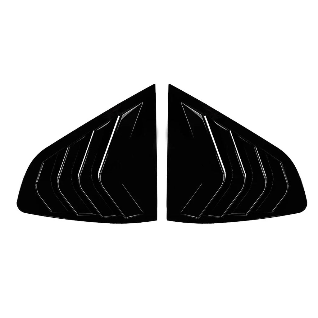2X Gloss Black Side Window Louver Shutter Cover for BMW X4 G02 (2018–2024)