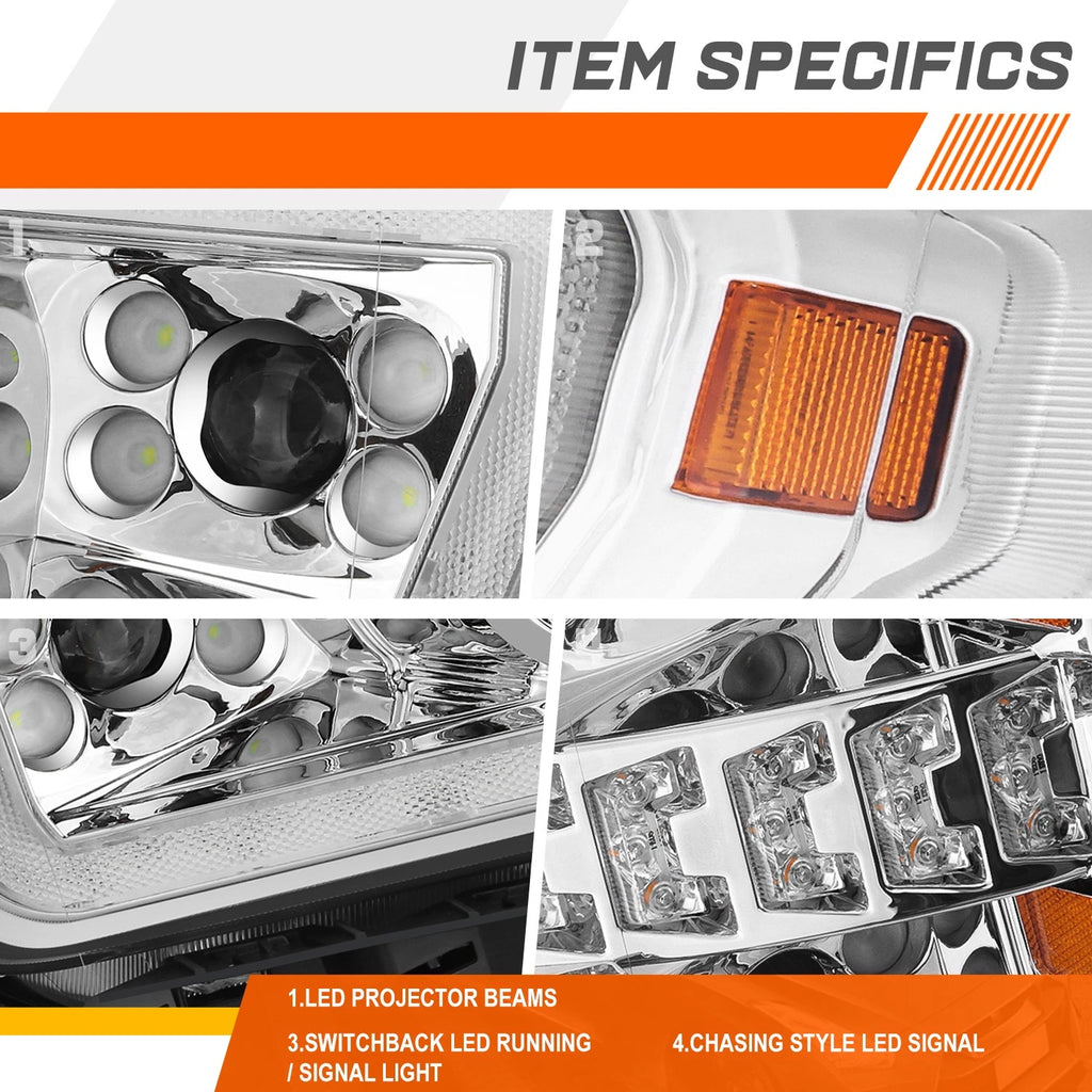 Full LED Switchback Turn Signal Projector Headlights for Ford F-150 (2018–2020)