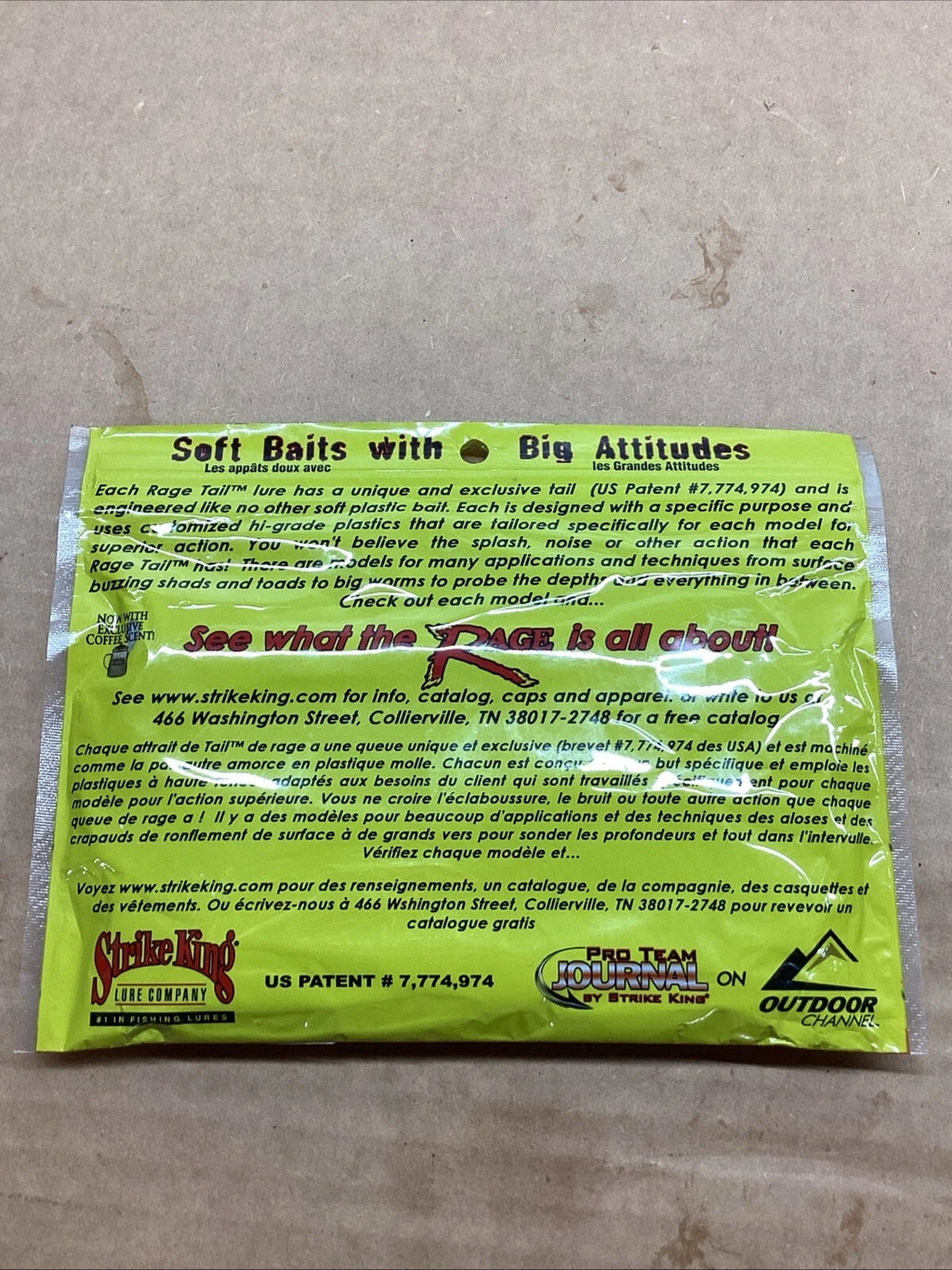 Strike King Rage Tail 4” Falcon Lake Craw 7 Pack for Fishing