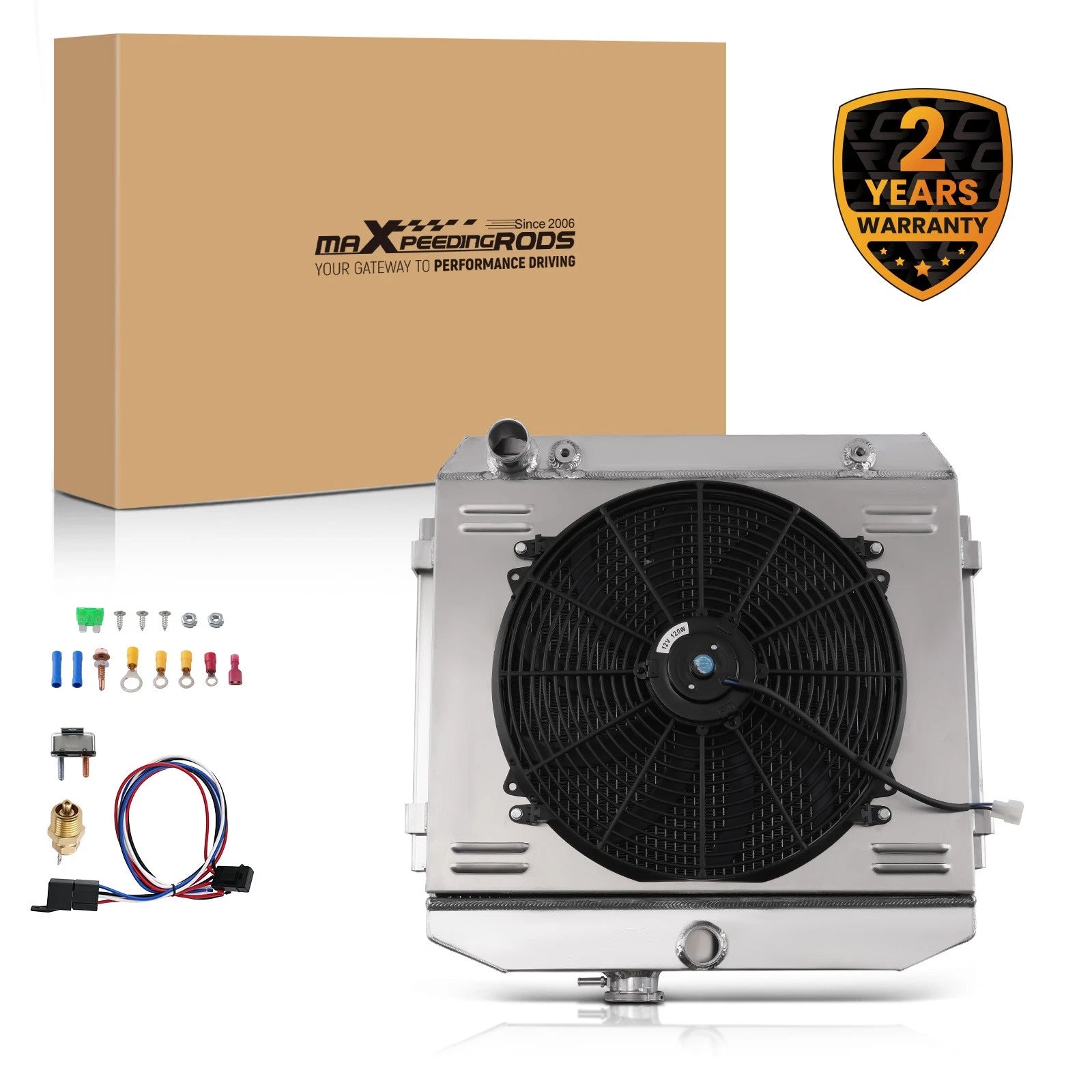 3 Row Radiator Fan Shroud Assembly for Chevy 150/210/Bel Air (1955–1957)