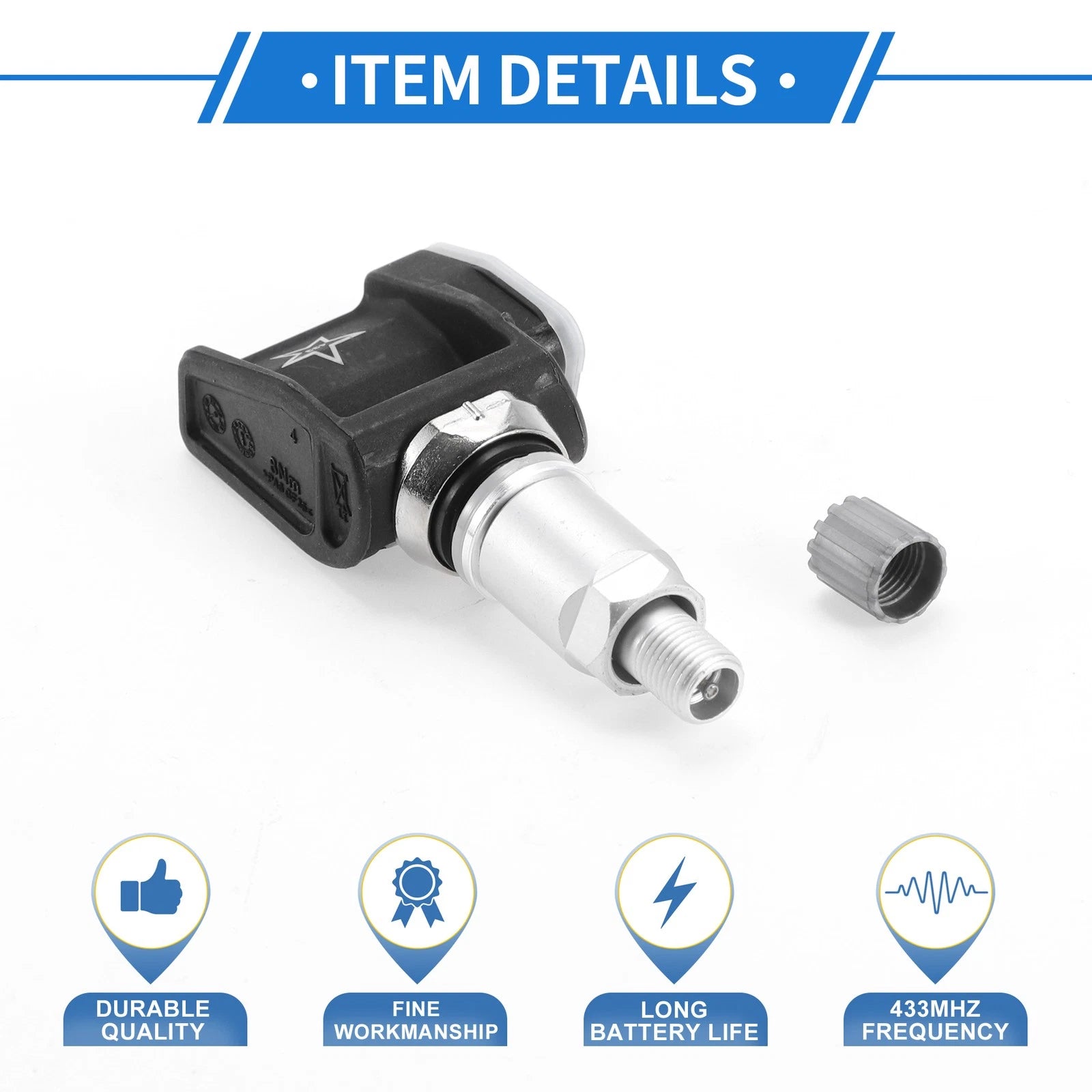 Tire Pressure Sensor for BMW 3 Series (2019–2024) No.36106887147 433MHz