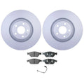 Set of 2 Hella Front Rotors Low-Met Disc Brake Pad Kit for Audi A6 Quattro (2012–2014)