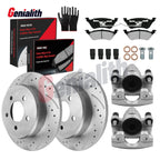 Disc Brake Rotor & Pads + Caliper for Chrysler Town & Country Dodge Caravan (2011–2016)