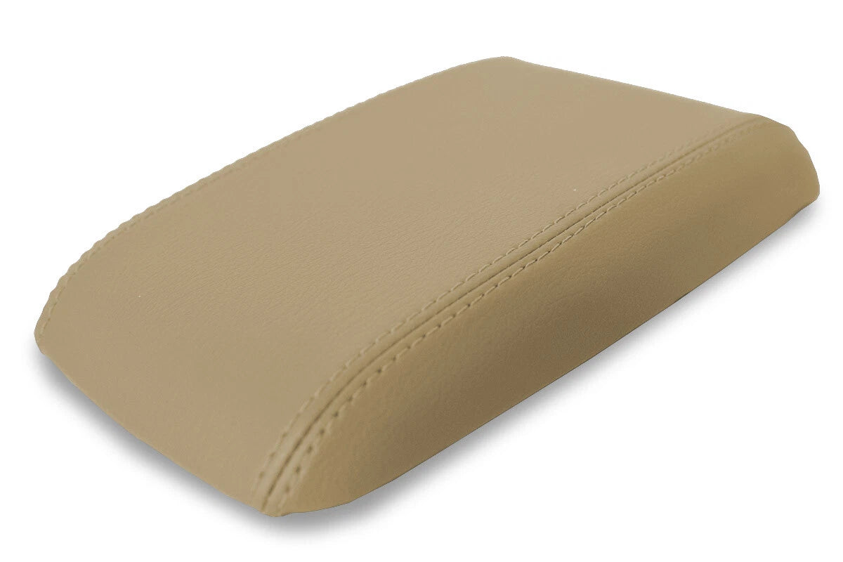 Leather Console Lid Armrest Cover for Ford Mustang (1987–1993) Beige