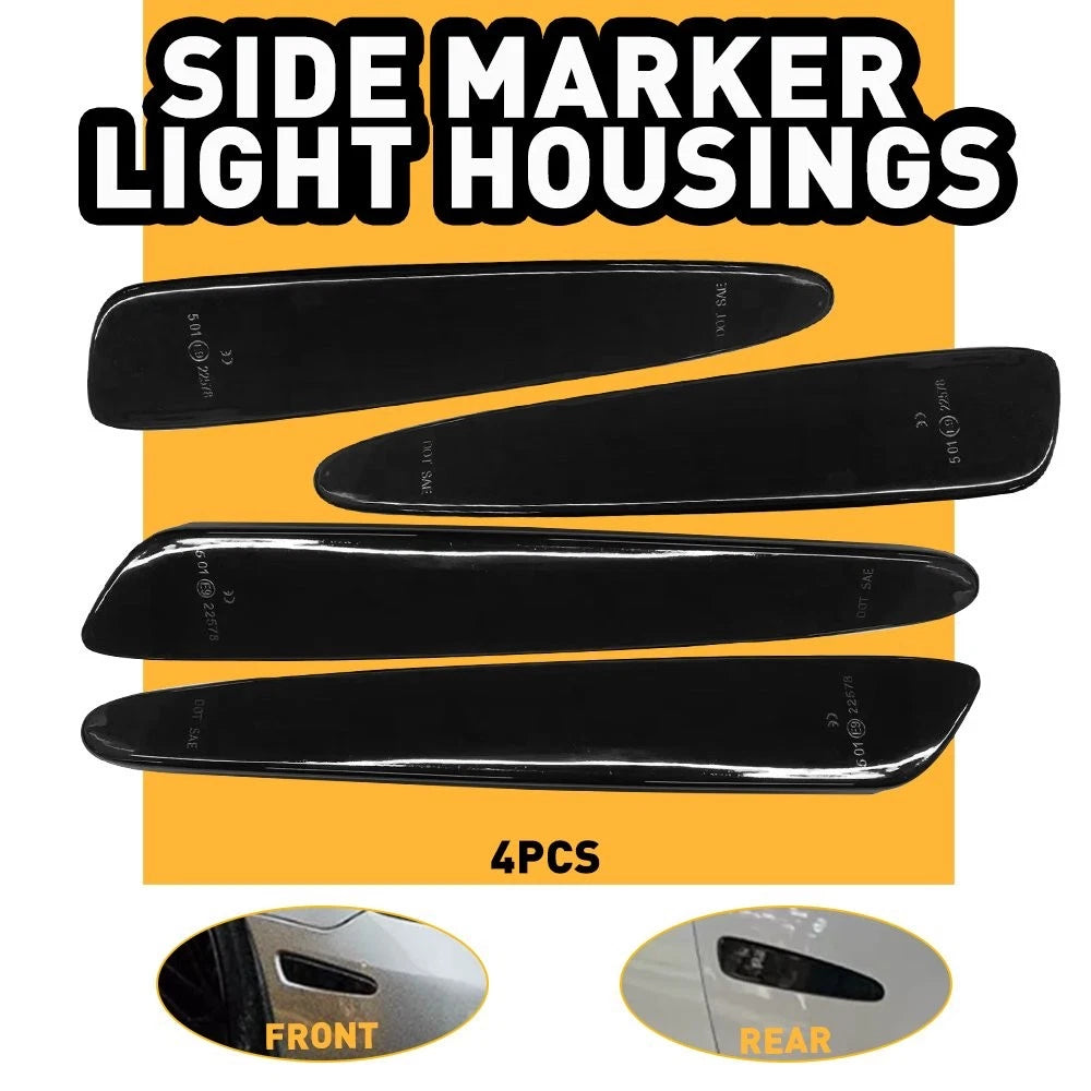 Set of 4 Smoked Side Front & Rear Marker Lights for Chevrolet Corvette C6 (2005–2013)
