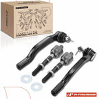 Set of 4 Inner & Outer Tie Rod Ends for Honda Accord (1998–2002)