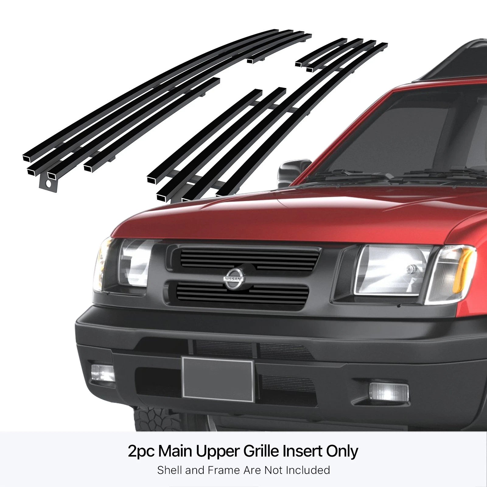 Stainless Black Billet Grille Insert for Nissan Xterra (2000-2001)