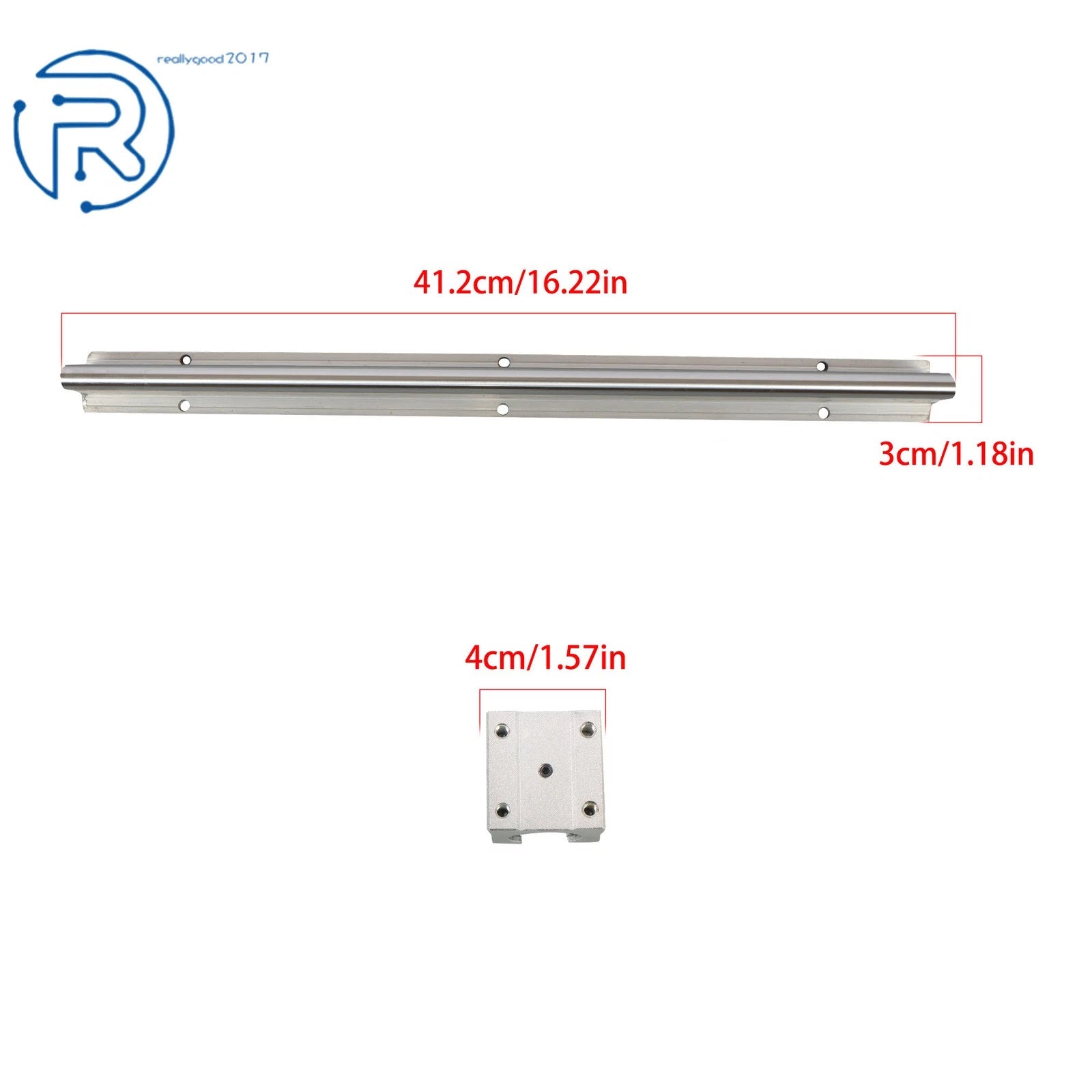2Pcs SBR12-400mm Linear Shaft Rail with 4 SBR12UU Bearings for