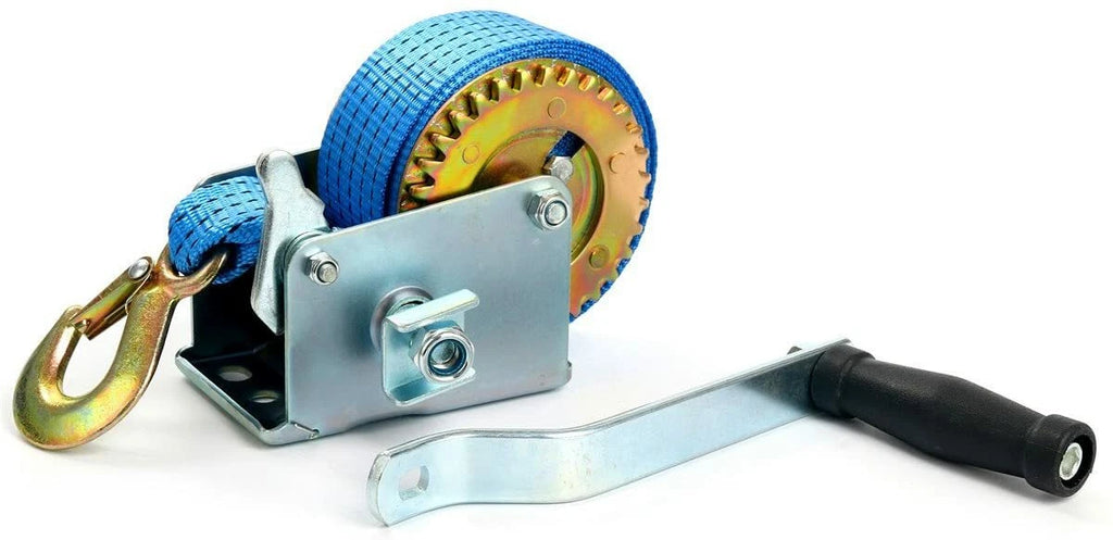 600LBS Hand Winch Steel Cable Crank Strap for ATV Trailer Boat Truck