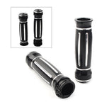 2X CNC Billet Aluminum 1" Handle Bar Hand Grips for Harley Touring
