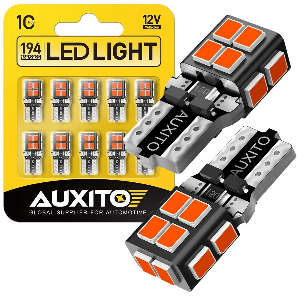 2X T10 Red LED Trunk Cargo Area Light Bulbs for Universal Fit (YYYY–YYYY)