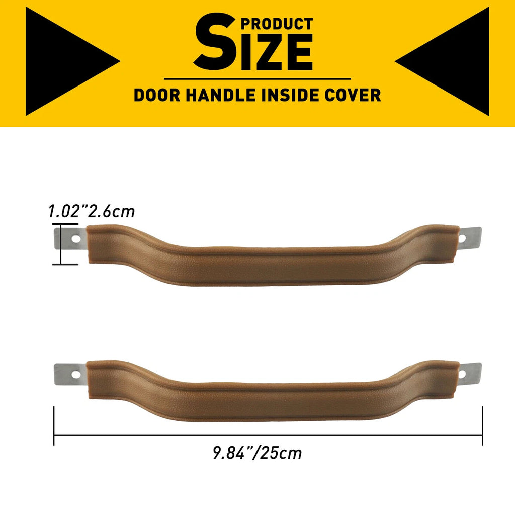 Set of 2 Tan Interior Door Pull Straps for Jeep Wrangler (1987–1995)