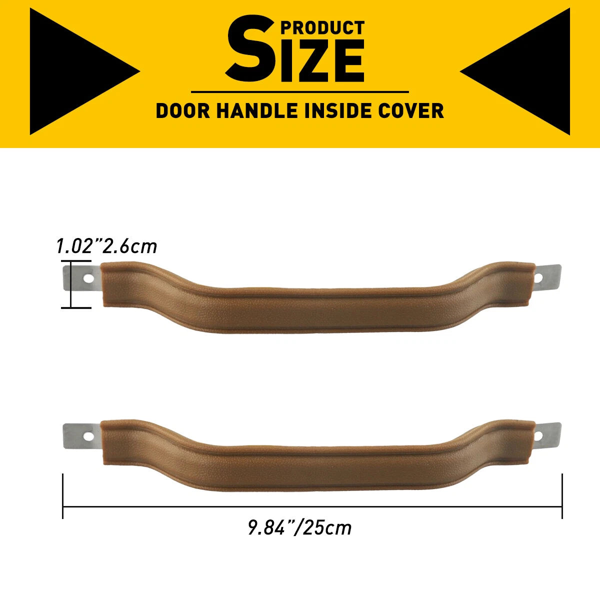 Set of 2 Tan Interior Door Pull Straps for Jeep Wrangler (1987–1995)