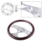 15" Classic Wood Grain Deep Dish Steering Wheel