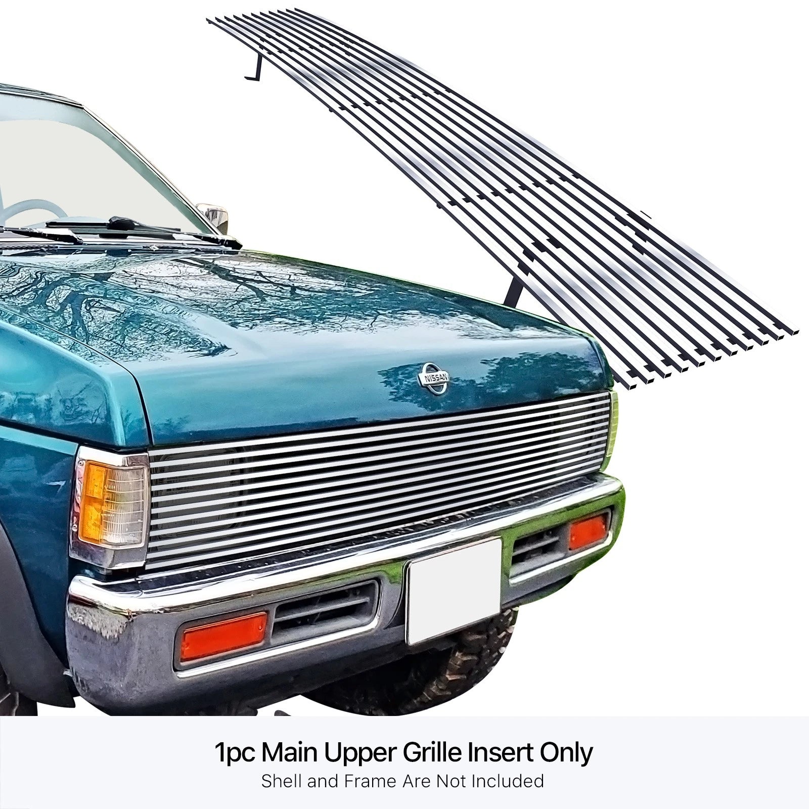 Stainless Chrome Billet Grille Insert for Nissan Pickup (1986-1997)