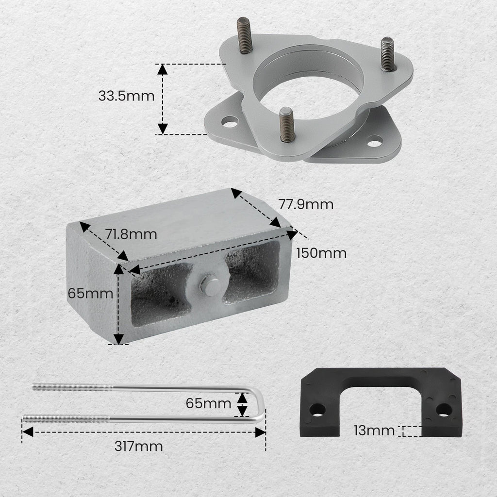 3.5" Front 3" Rear Leveling Lift Kit for Silverado/GMC Sierra 1500 (2007–2018)