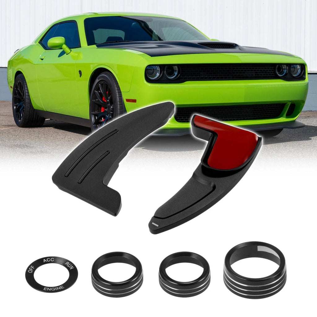 Steering Wheel Shift Paddle Extension Trim Set for Dodge Charger, Jeep 