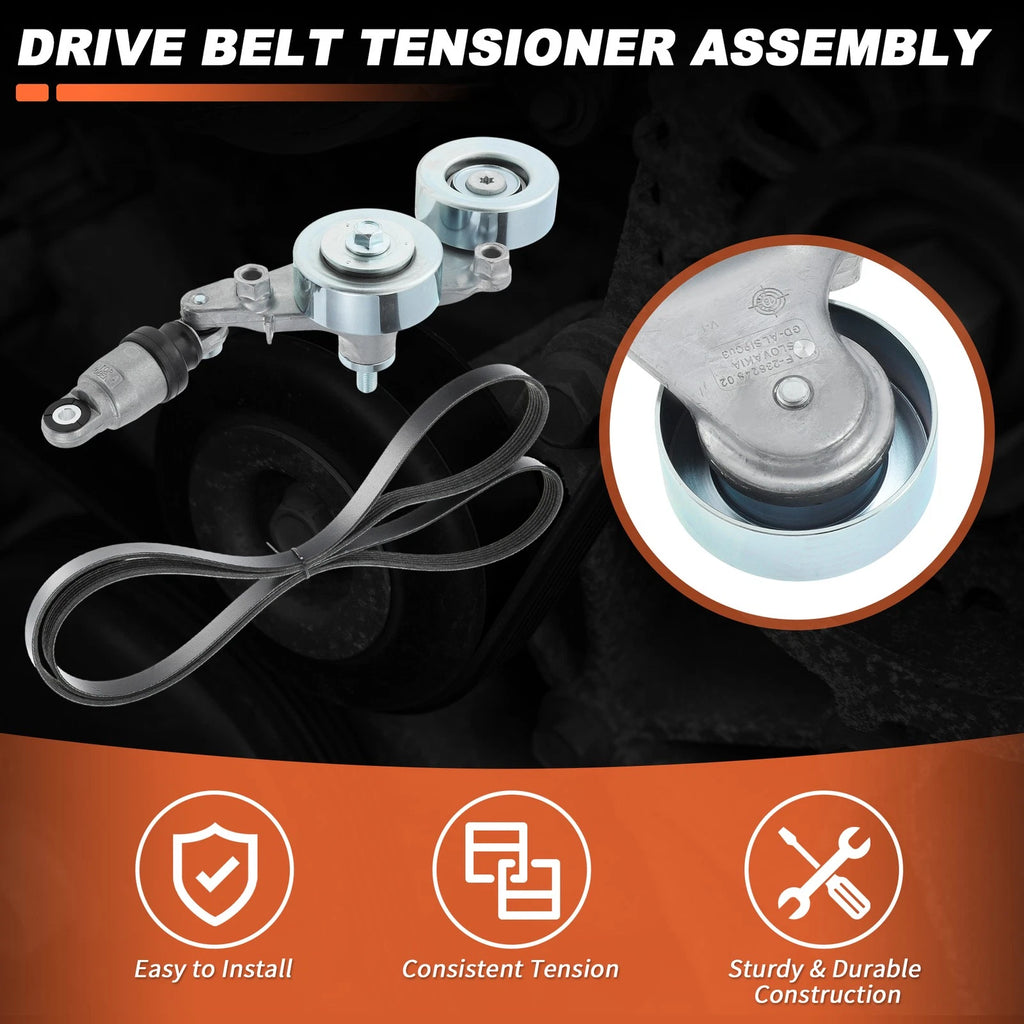 Drive Belt Tensioner Kit with Belt for Honda Accord Odyssey Pilot (2003–2017)