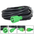 100 Ft Generator Extension Cord 4 Prong 30 Amp for Power Equipment