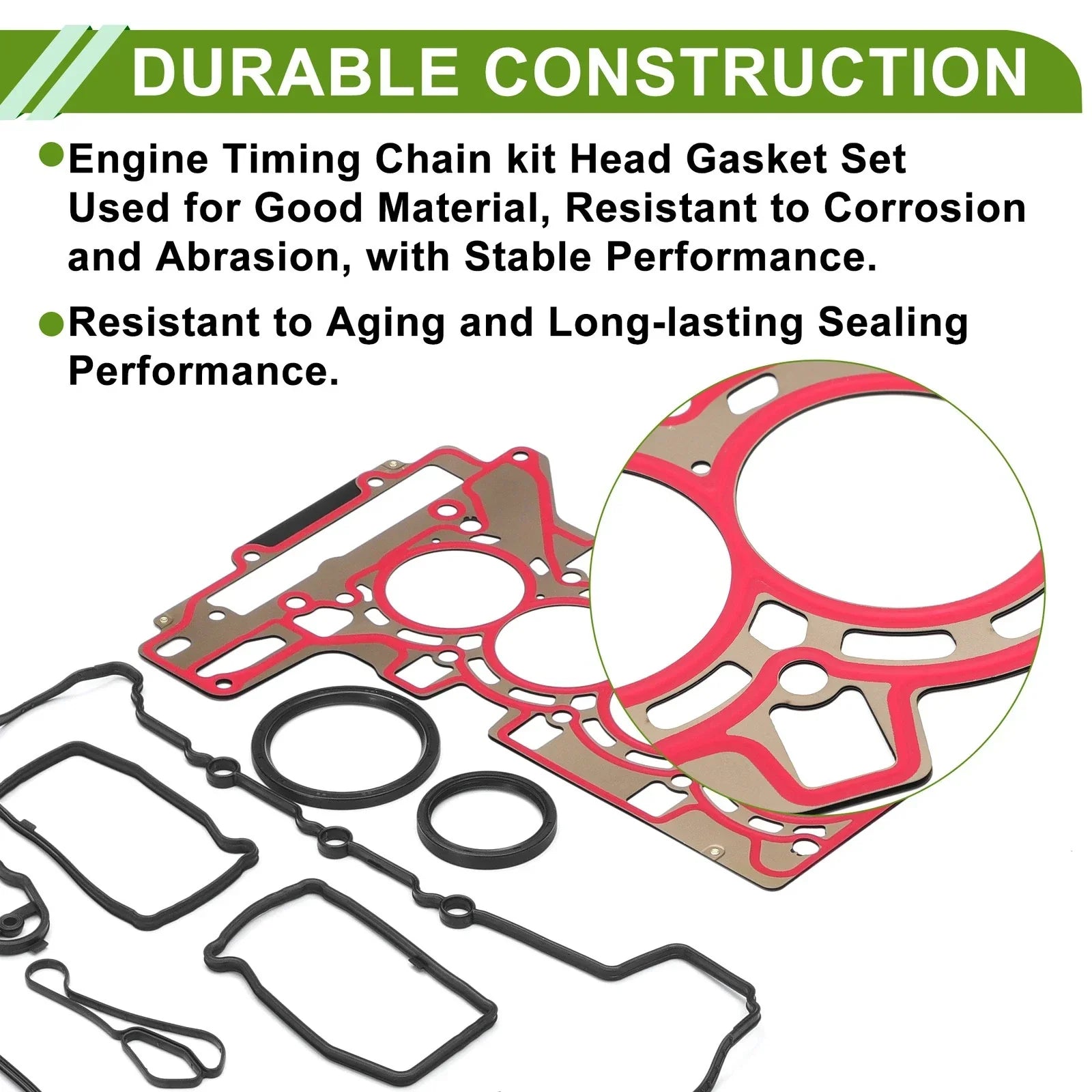 Timing Cover Gasket Set Engine for BMW 228i 2.0L (2014-2016) 1 Set
