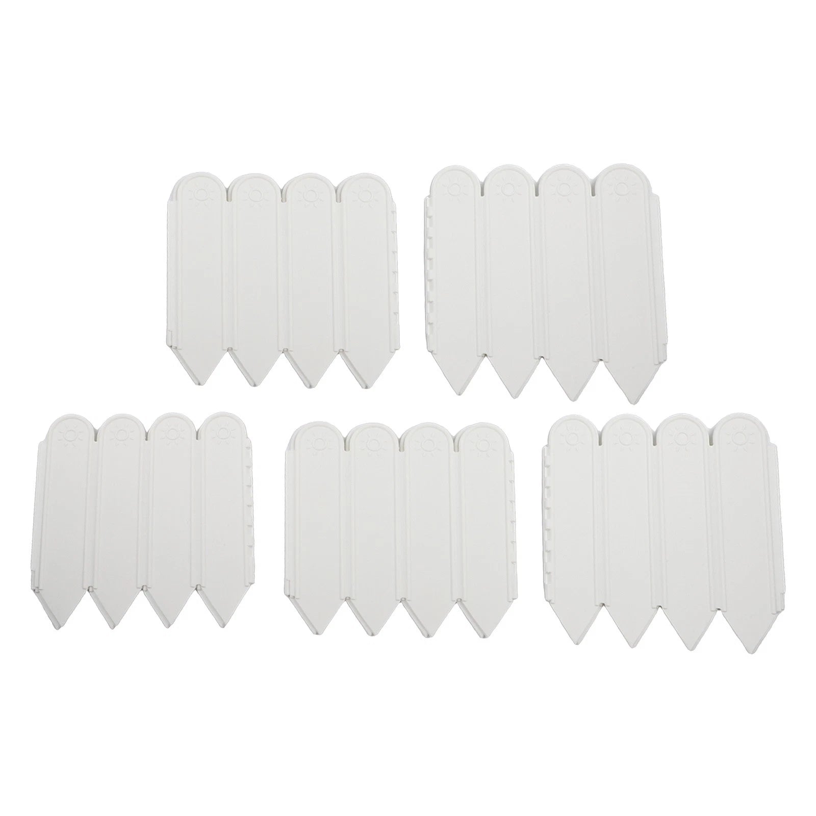 10PCS White Garden Fences for Courtyard Decoration (22cm x 20cm)