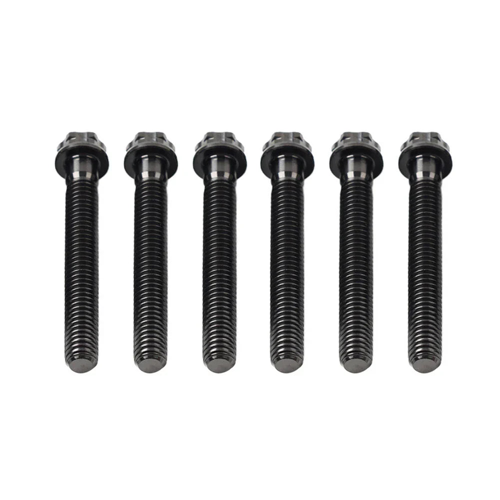 6pcs M10x50mm Titanium Torx Head Flange Screws for Motorcycle Bike