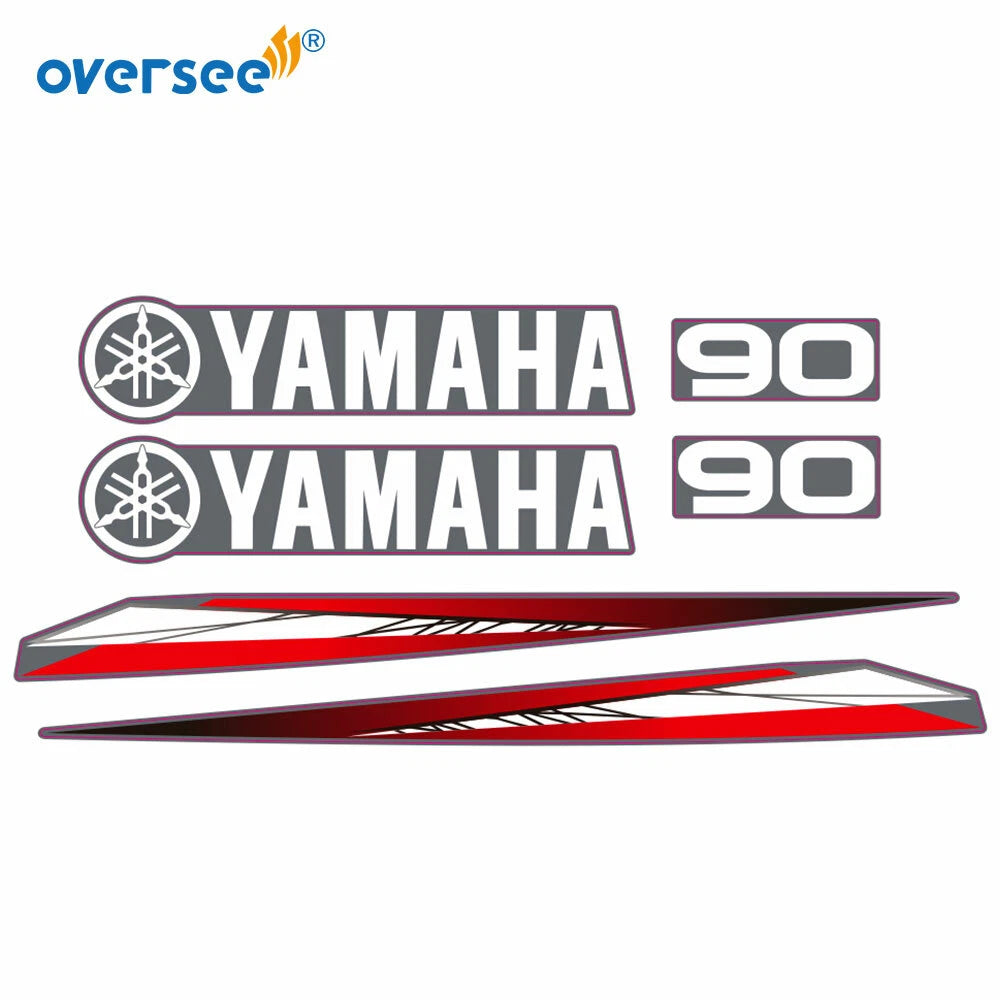Sticker Kit for Yamaha 2T 90HP Outboard (Anti-UV, Not Fade)