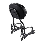 Black 12" Backrest Sissy Bar & Mount Spools for Indian Classic (2014-2018)