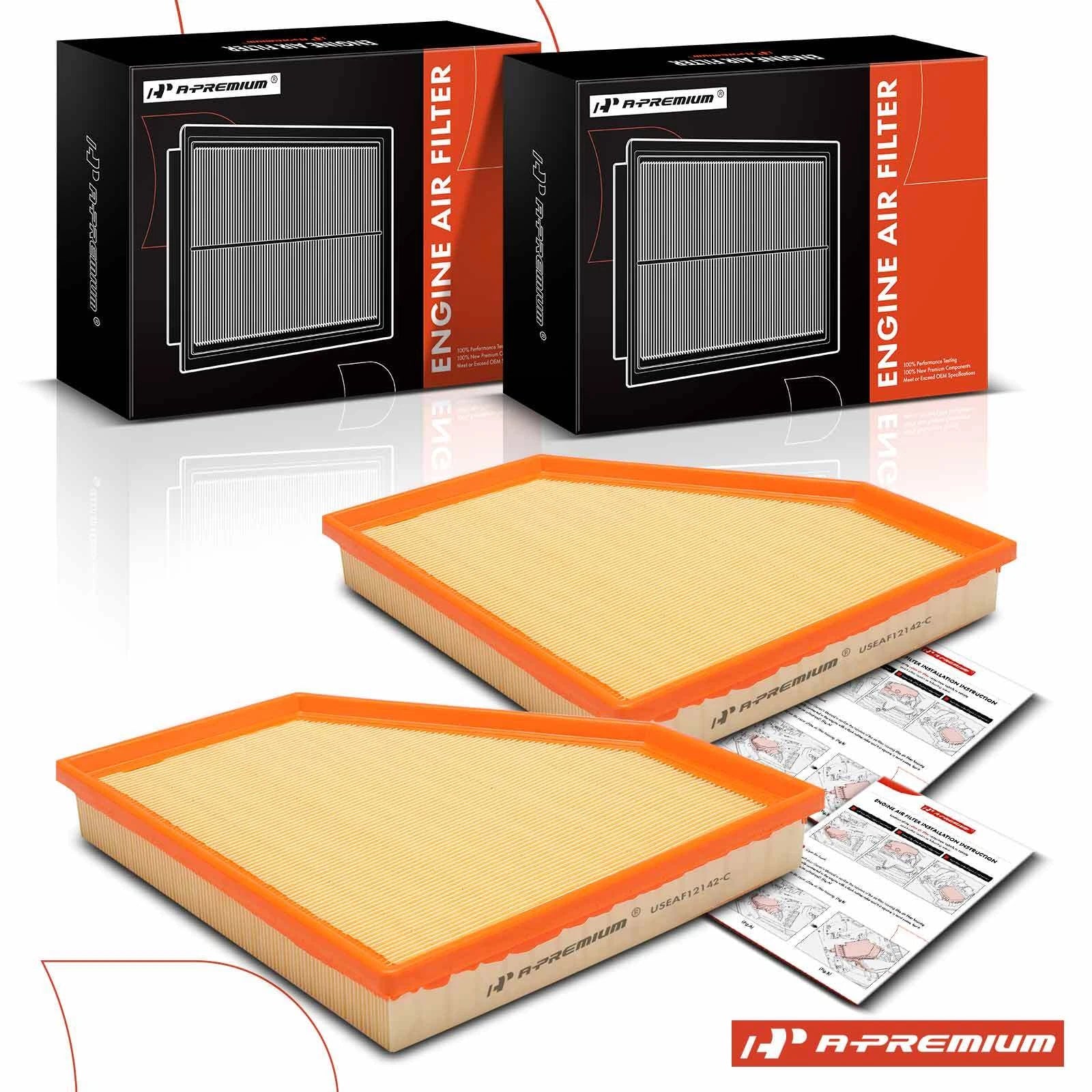 2X Engine Air Filter for BMW 330i GT xDrive 340i xDrive 430i 440i 230i (2013–2020)