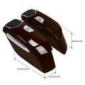 Hard Saddlebags Speaker Cutouts for Indian Chieftain (2019–2025) Dark Walnut