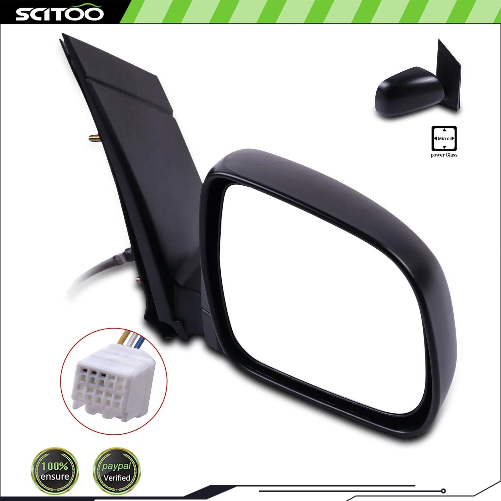 Power Side View Mirror for Toyota Sienna (2004–2010) RH Manual Folding