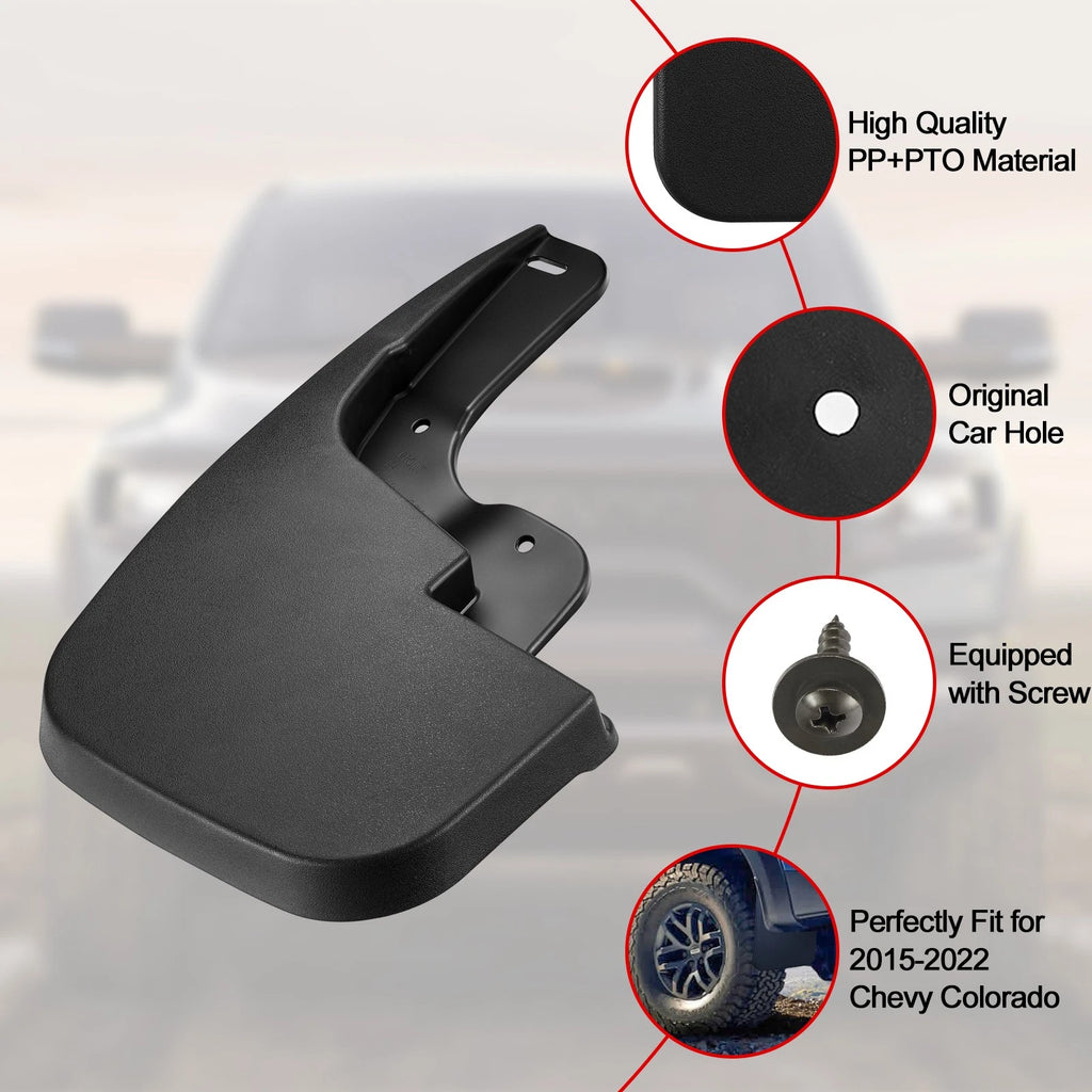 Splash Guards Mud Flaps for Chevy Colorado Canyon 2016-2022 (4-Door)
