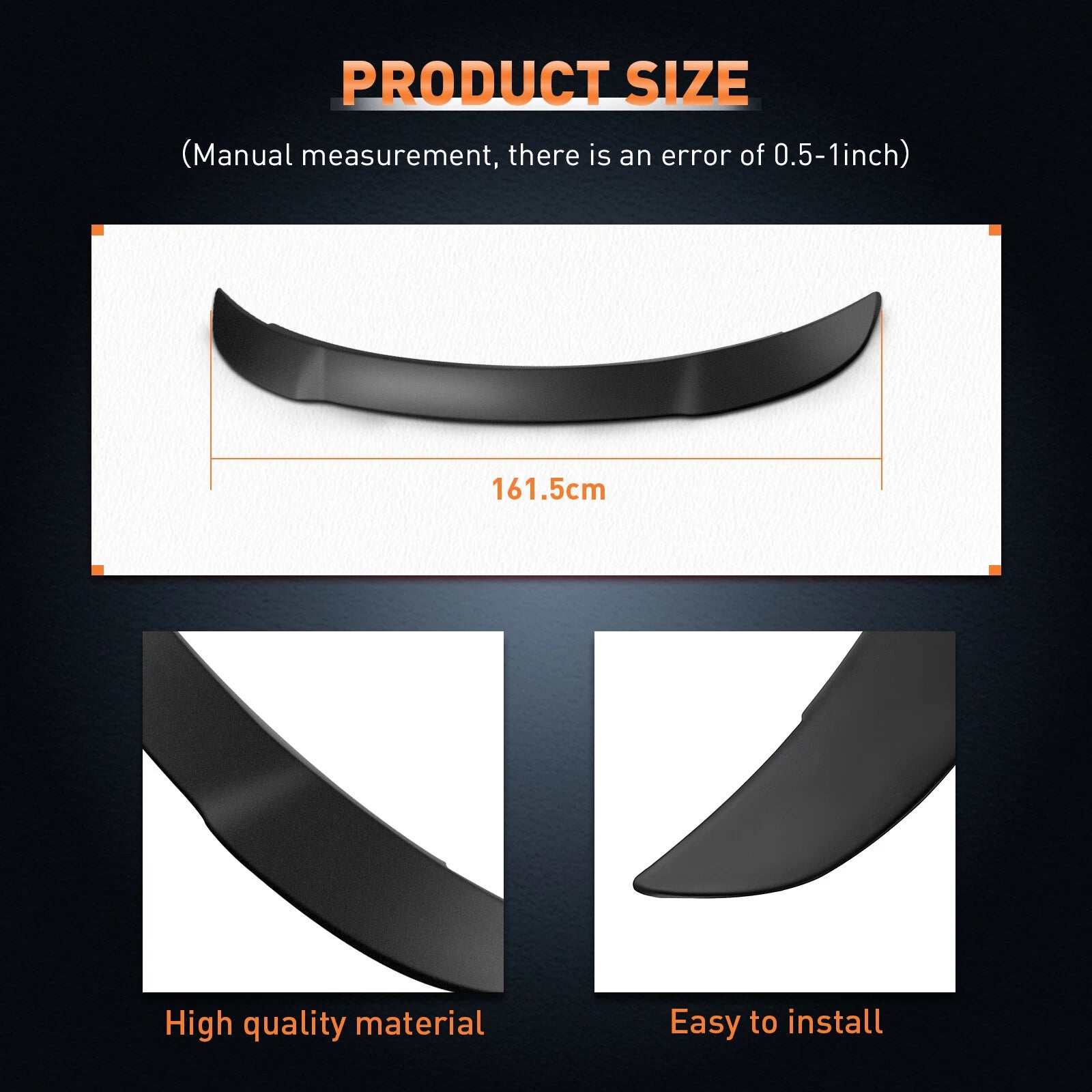 Matte Black Wing Spoiler for Dodge Charger Sedan (2011-2021)