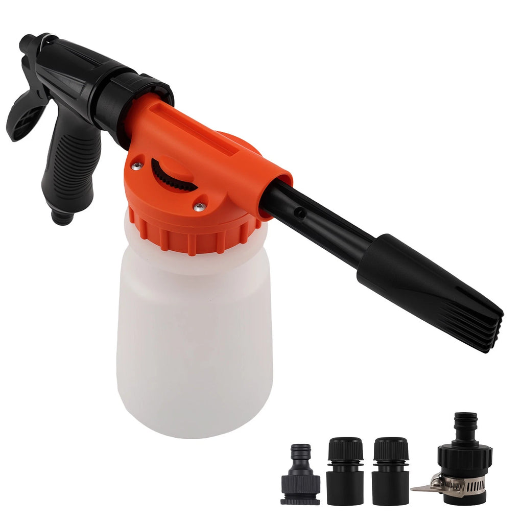 1L Car Wash Foam Cannon for Garden Hose Adjustable Soap Ratio Car Cleaning Tool