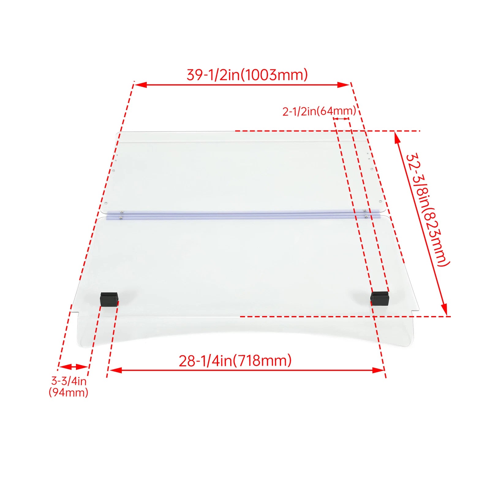 Front Folding Clear Windshield for EZGO Express S4/L4 (2018–2023)