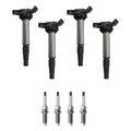 Set of 4 Ignition Coils & NGK Platinum Spark Plugs for Toyota Matrix Prius V (2011–2017)