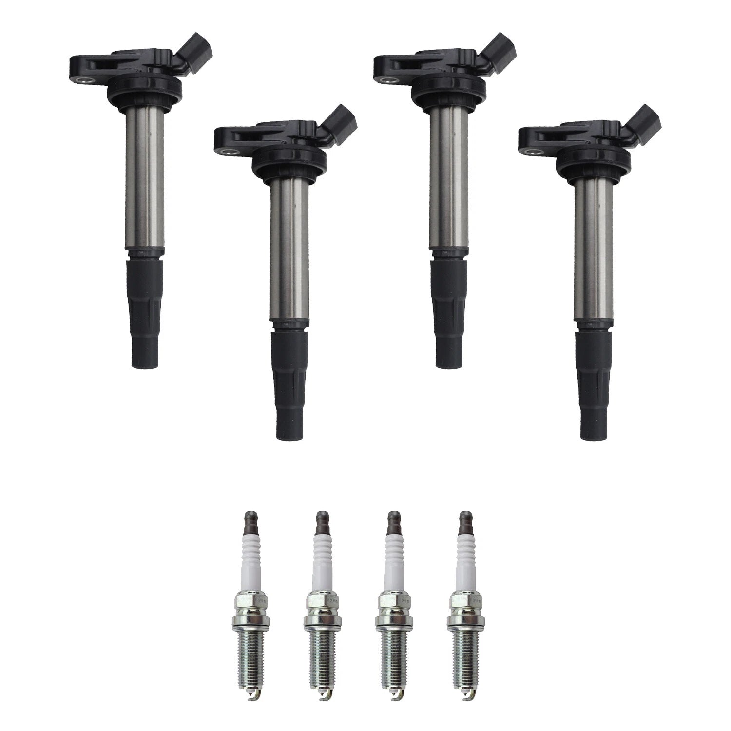 Set of 4 Ignition Coils & NGK Platinum Spark Plugs for Toyota Matrix Prius V (2011–2017)