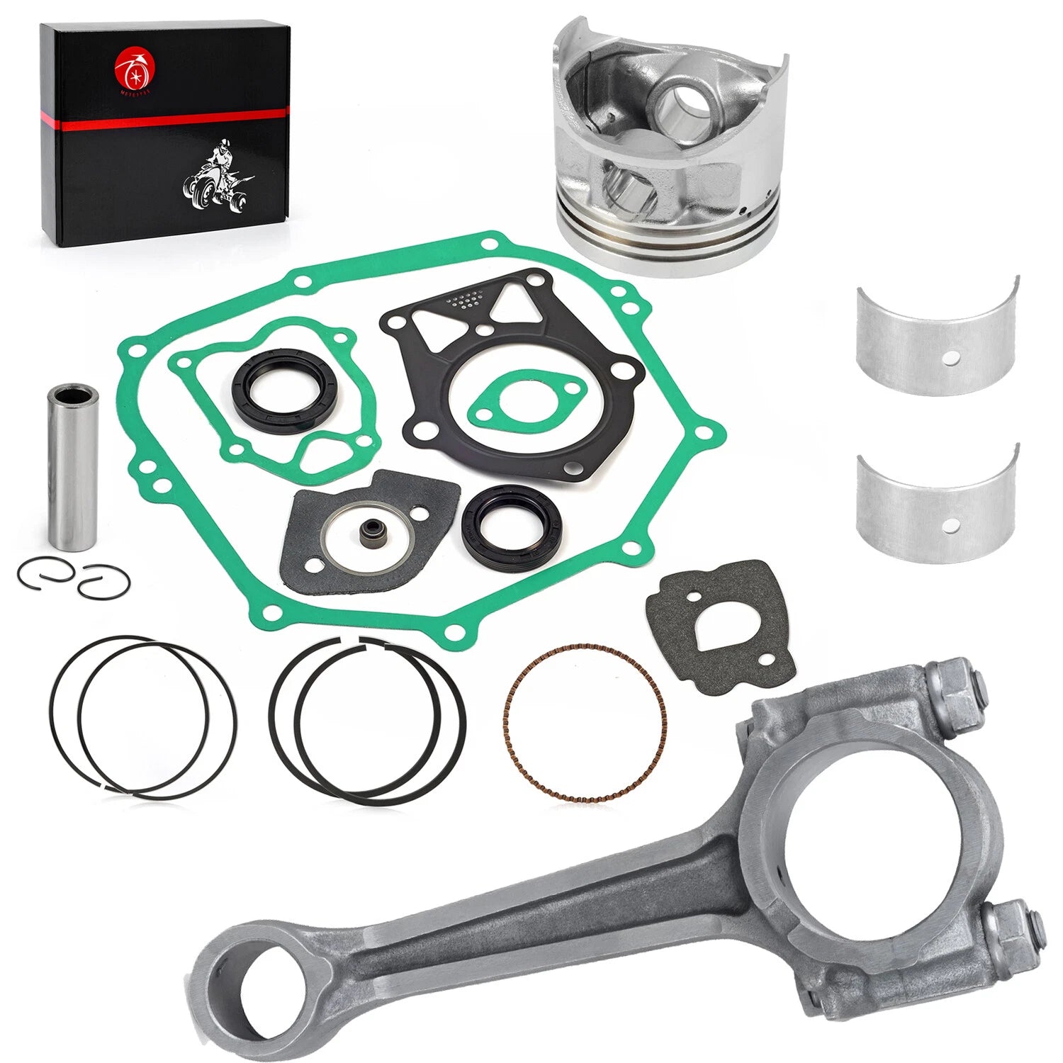Piston Ring Gasket Kit & Connecting Rod for Yamaha Golf Cart G2-G11 (1990–1999)