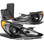 Pair of Projector Headlight Lamps for Hyundai Sonata (2011–2014)