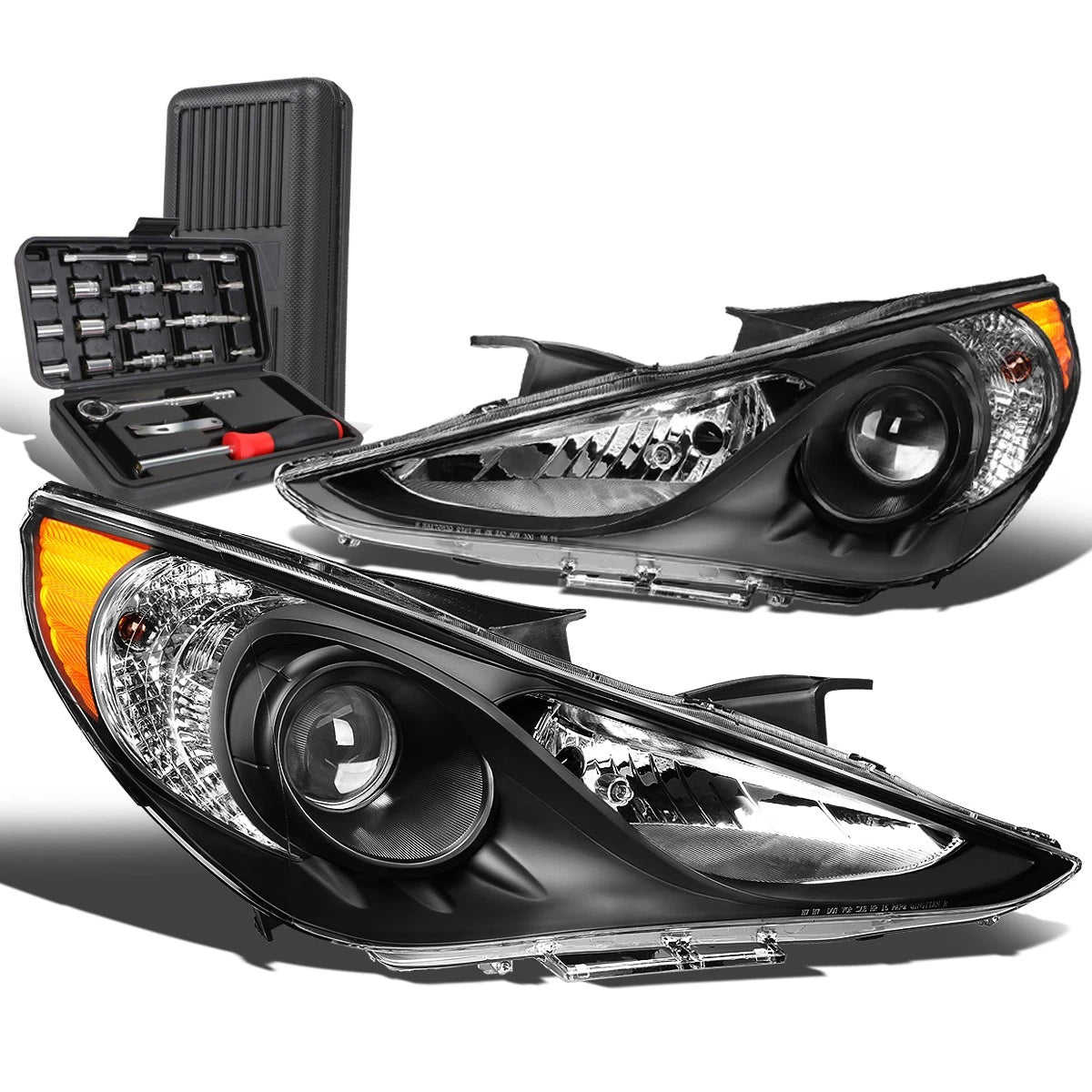 Pair of Projector Headlight Lamps for Hyundai Sonata (2011–2014)