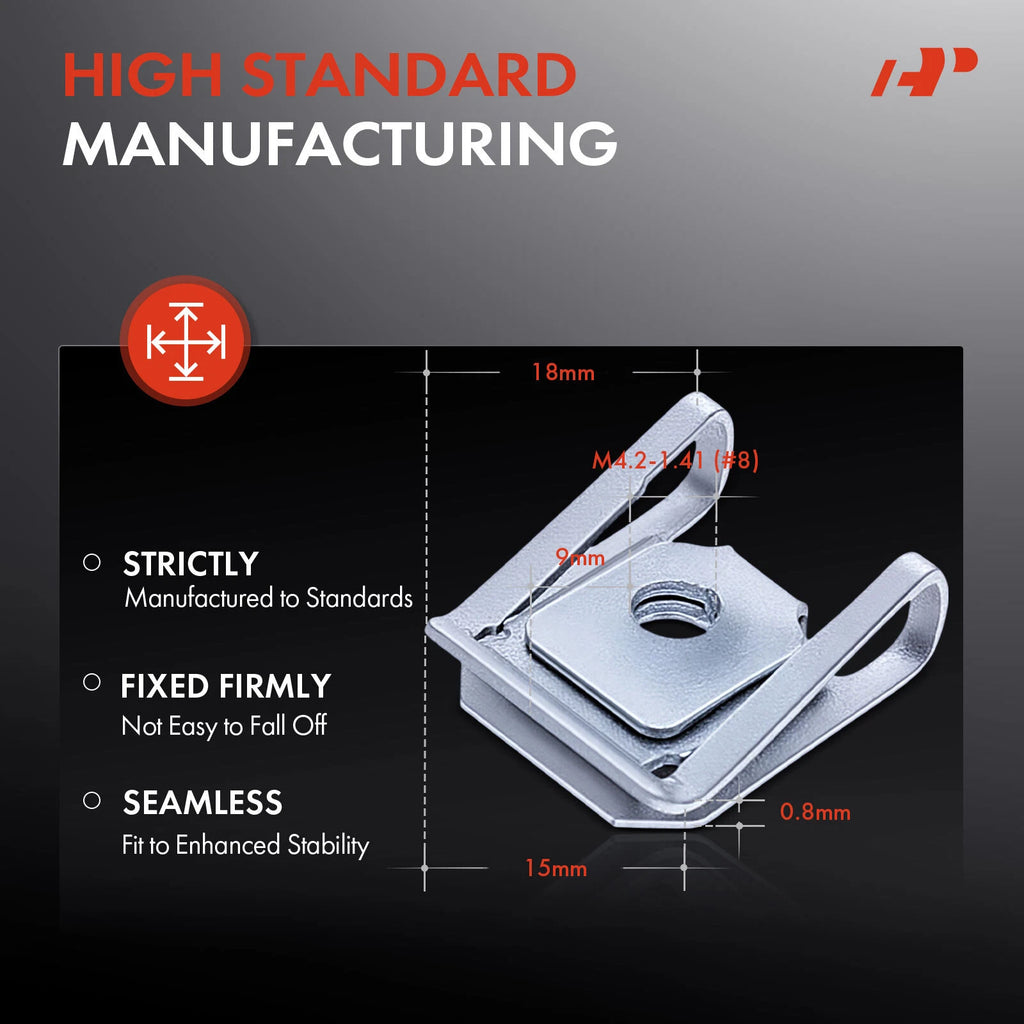 30Pcs Silver Zinc U-Nut Clips for BMW 1 3 6 Series