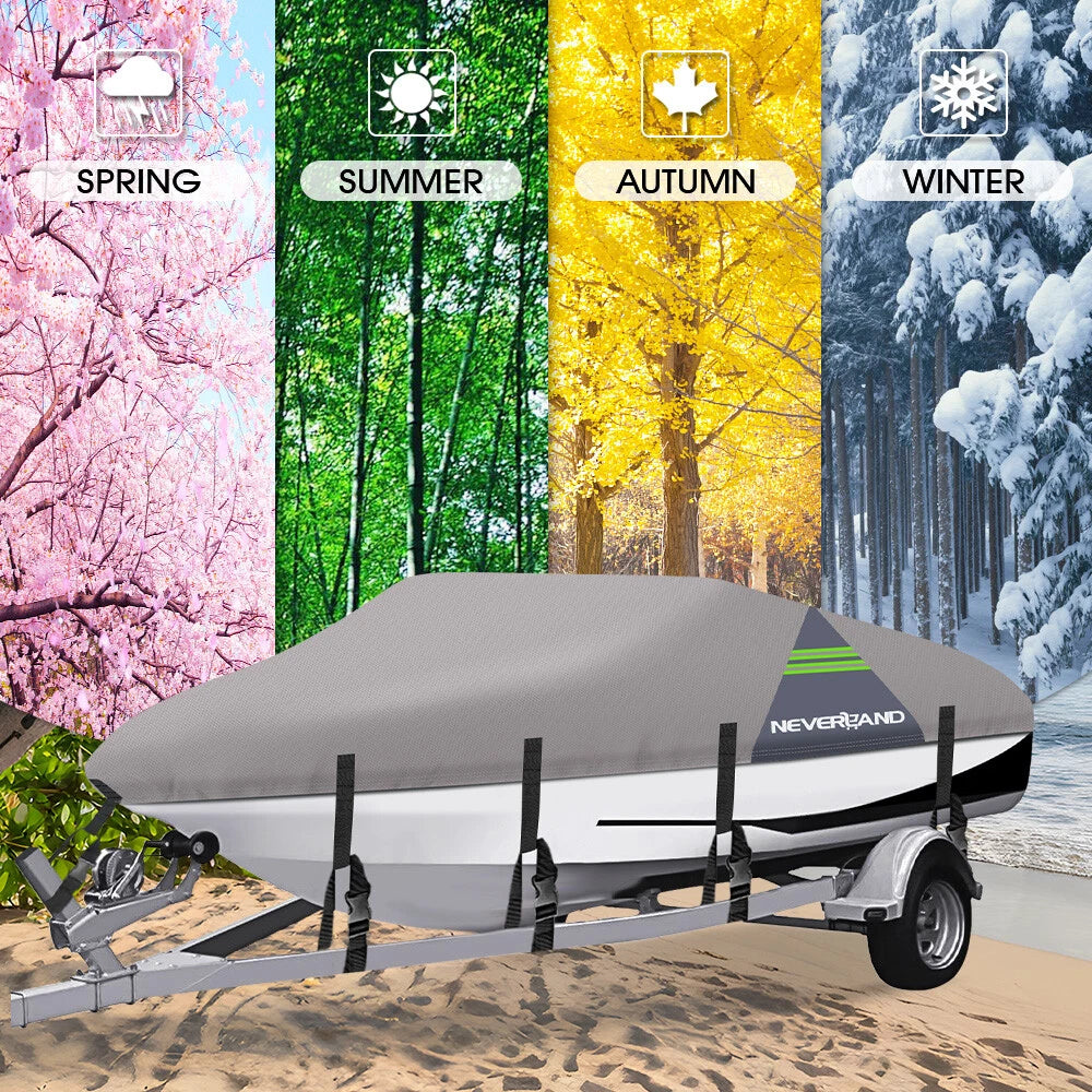 Pontoon Boat Cover Waterproof Heavy Duty 90" for