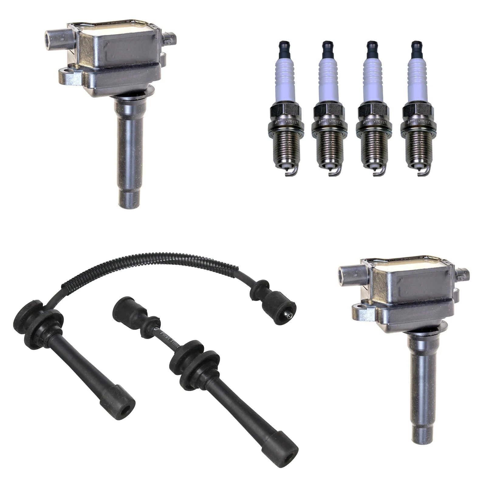 Set of 2 Ignition Coils & 4 Spark Plugs for Kia 2.0L
